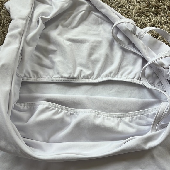 Dona Jo Tank Top Athletic Asymmetrical White size Small/Medium - Picture 7 of 9